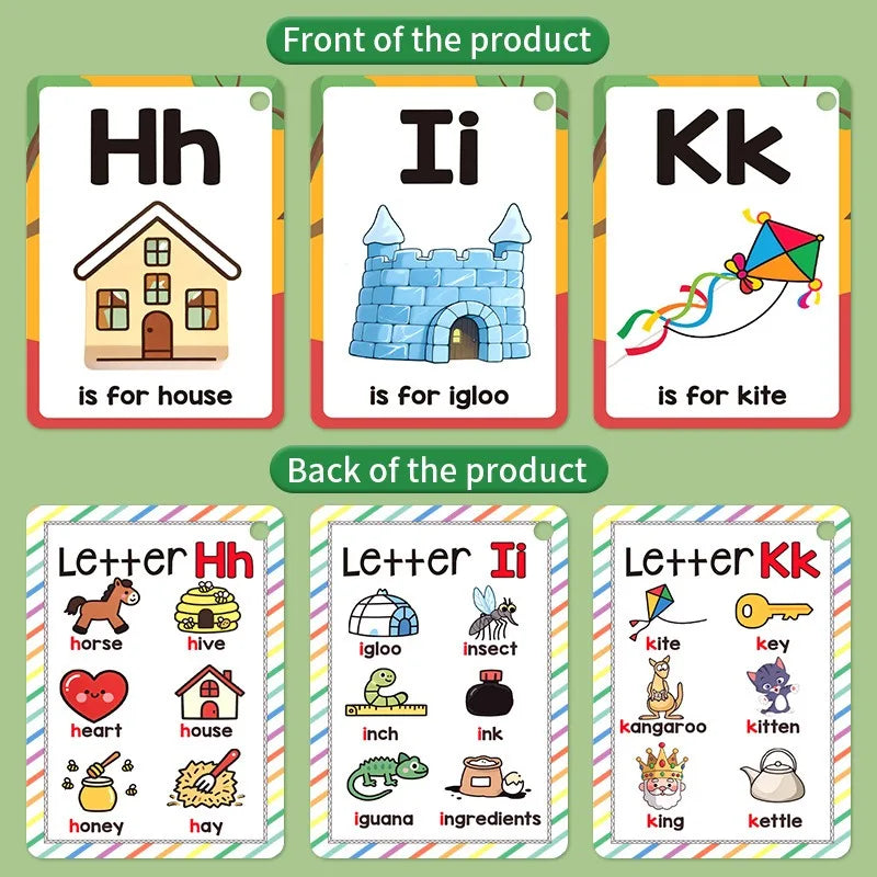 A-Z English Learning Flash Cards
