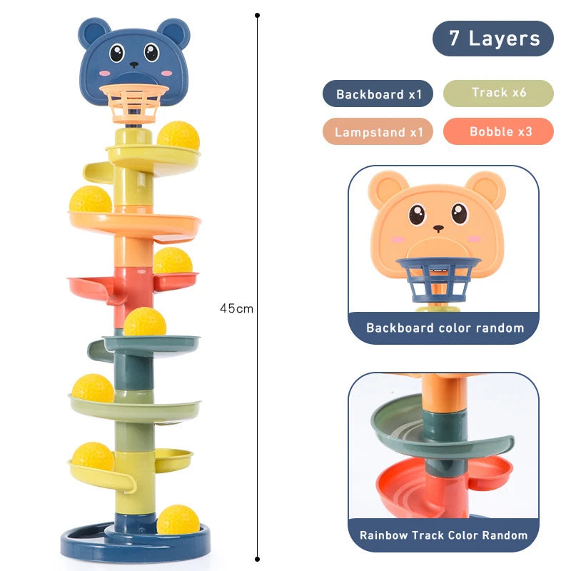 Montessori Rolling Ball Track Toy