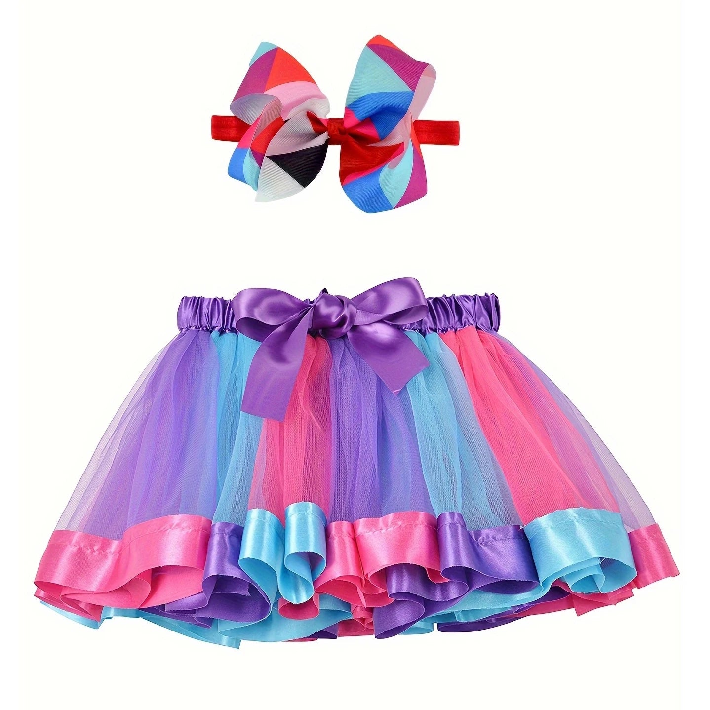 Girls Rainbow Tutu Skirt P