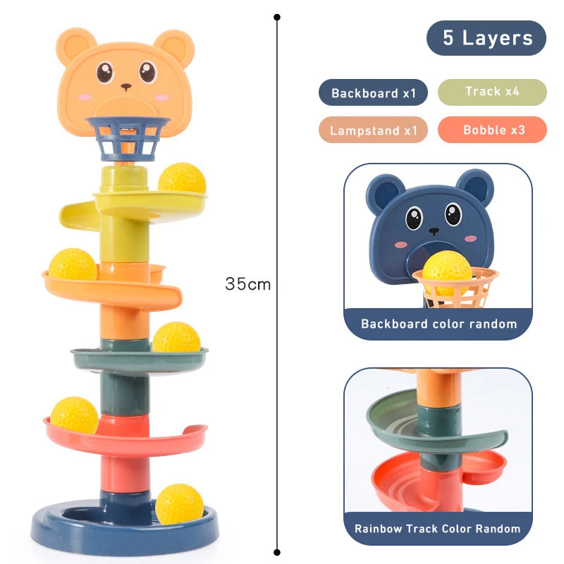 Montessori Rolling Ball Track Toy