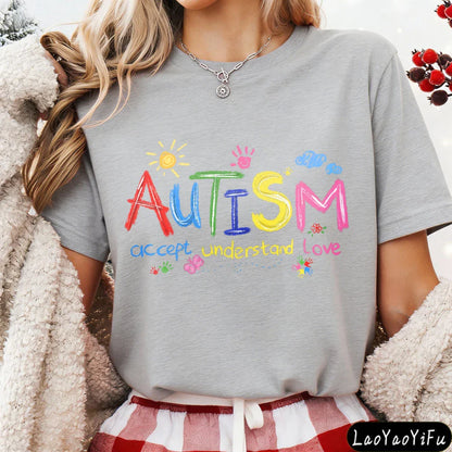 Colorful Autism Love Tee