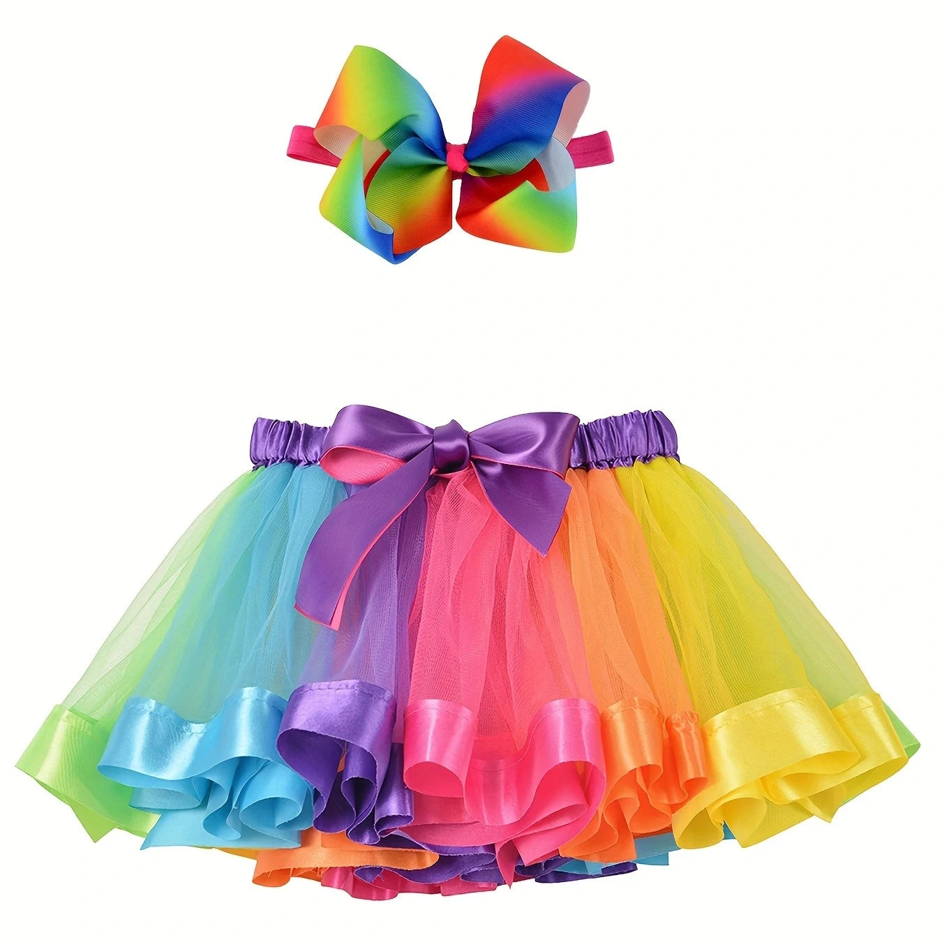 Girls Rainbow Tutu Skirt P