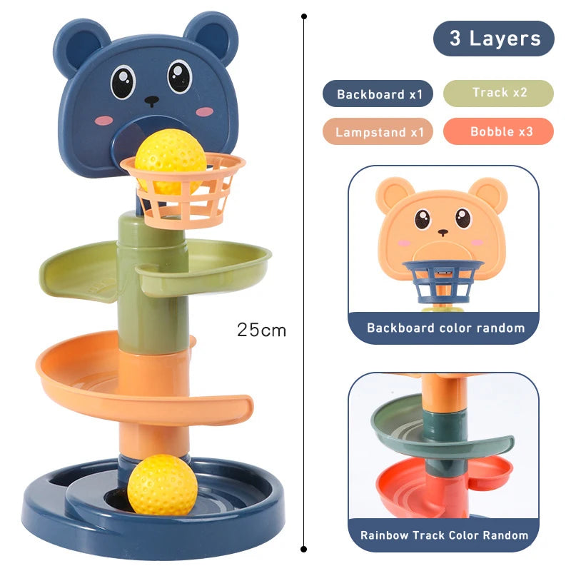 Montessori Rolling Ball Track Toy