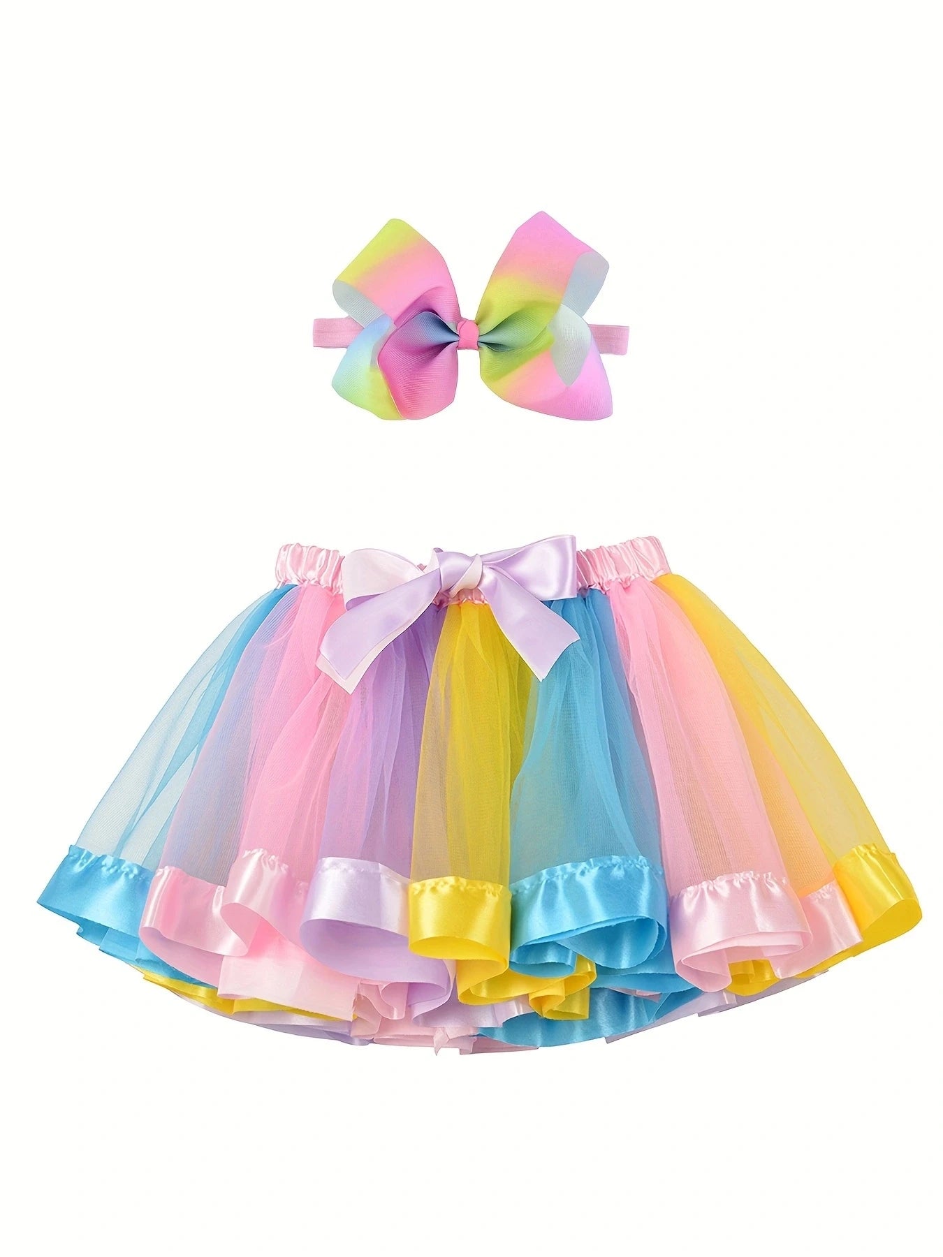 Girls Rainbow Tutu Skirt P