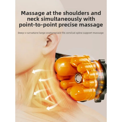 Electric Heated Neck Back Massager Pillow