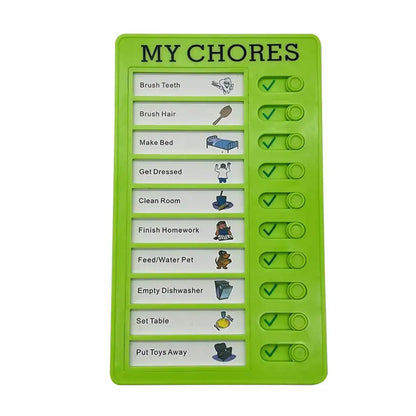 Reusable Chore Chart Memo Pad Daily Planner