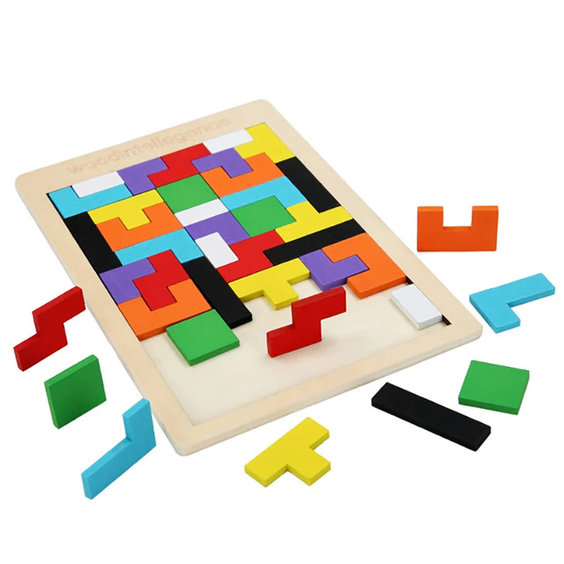 Colorful Wooden Tangram Puzzle