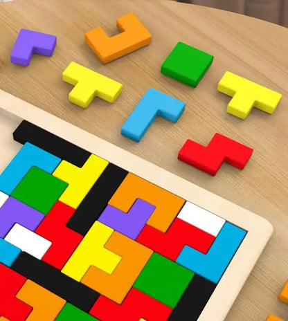 Colorful Wooden Tangram Puzzle