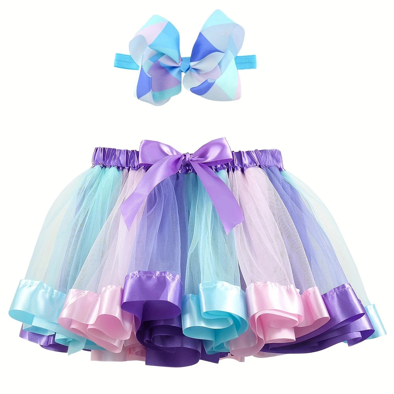 Girls Rainbow Tutu Skirt P
