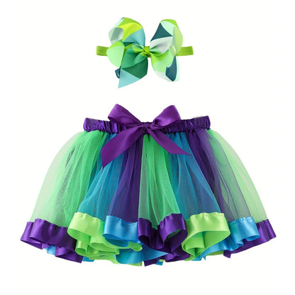 Girls Rainbow Tutu Skirt P