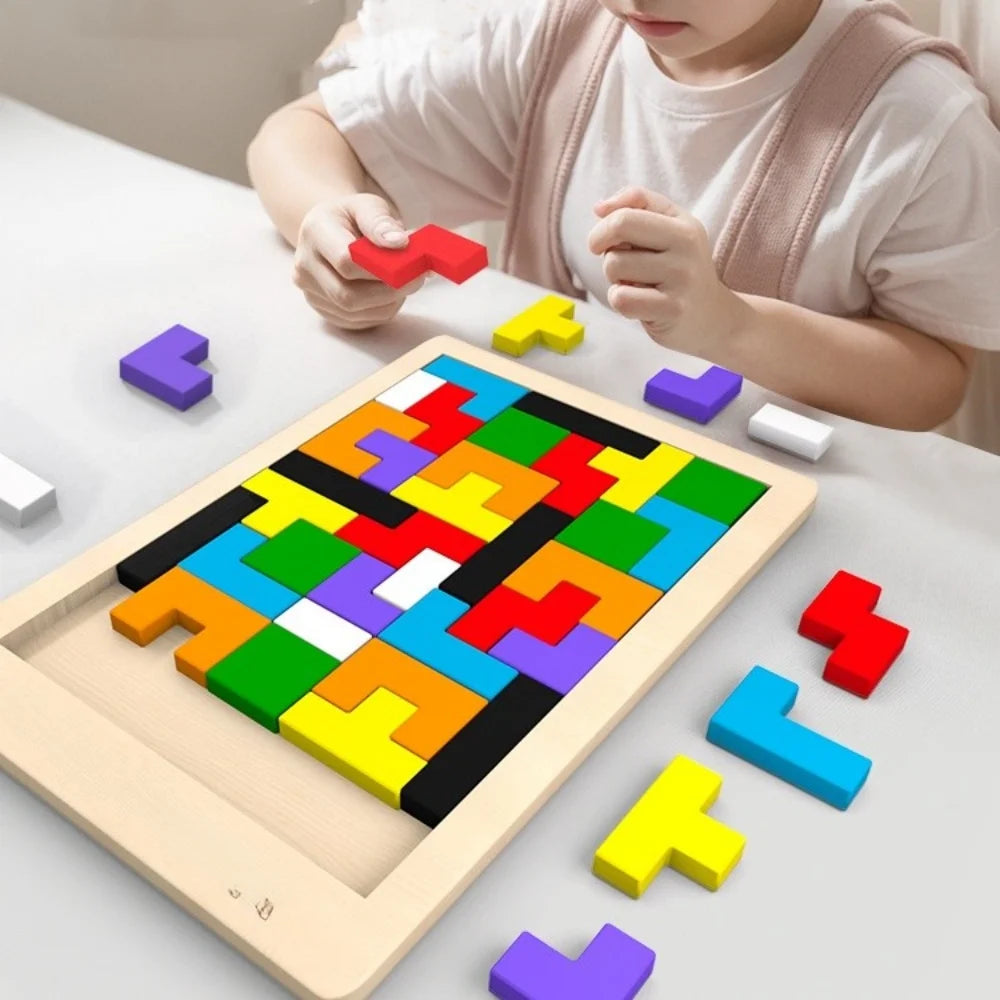 Colorful Wooden Tangram Puzzle