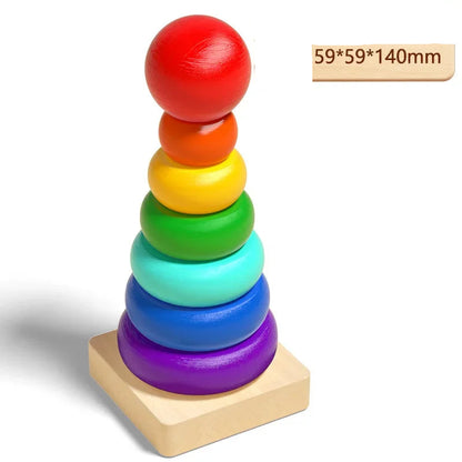 Montessori Wooden Sorting Stacking Puzzle