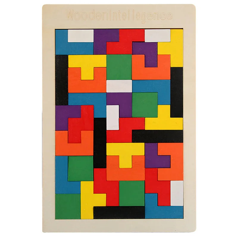 Colorful Wooden Tangram Puzzle
