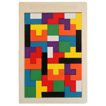 Colorful Wooden Tangram Puzzle