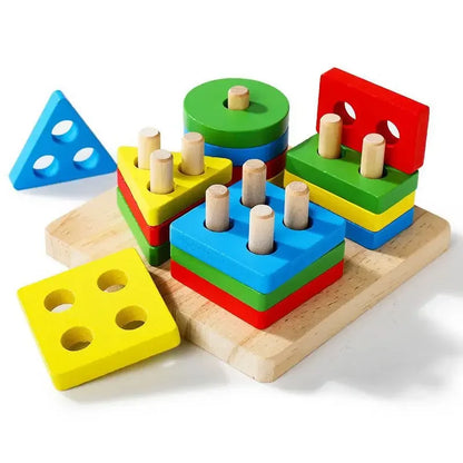 Montessori Wooden Sorting Stacking Puzzle