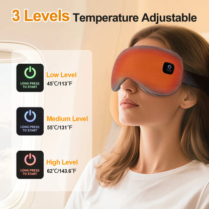 Cordless Heated Eye Massager Vibration Mask