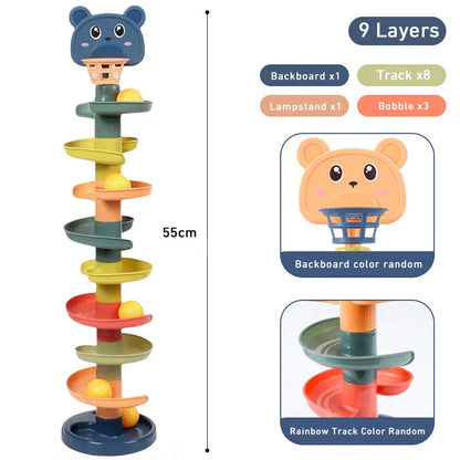 Montessori Rolling Ball Track Toy
