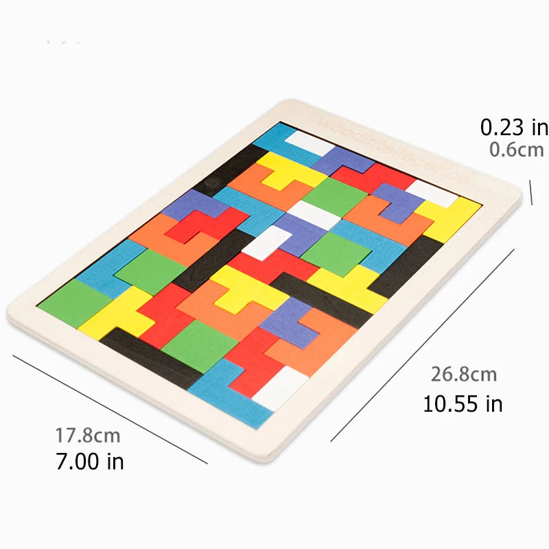 Colorful Wooden Tangram Puzzle