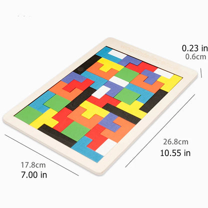 Colorful Wooden Tangram Puzzle