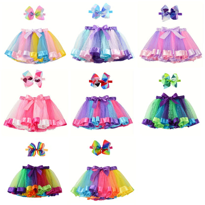 Girls Rainbow Tutu Skirt P