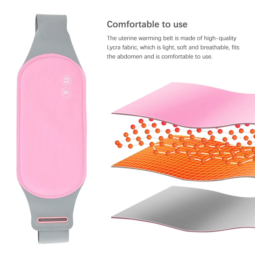 Electric Menstrual Heating Belt Cramp Relief Waist Massager