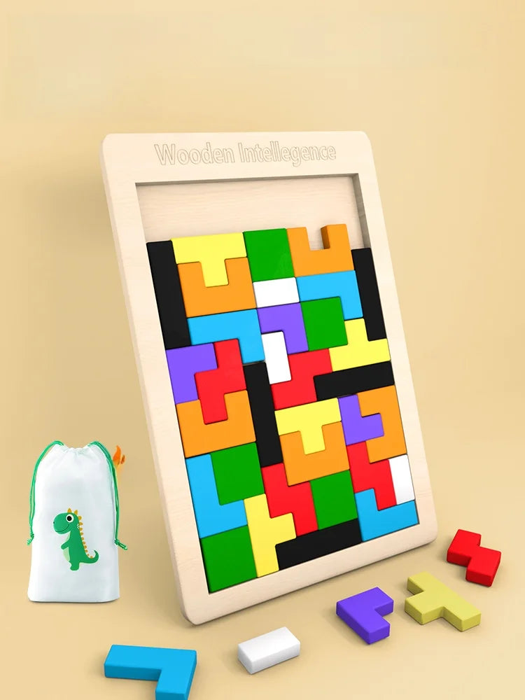 Colorful Wooden Tangram Puzzle