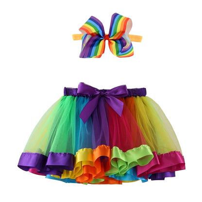 Girls Rainbow Tutu Skirt P