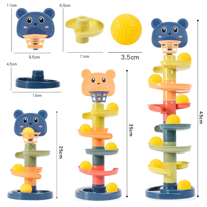 Montessori Rolling Ball Track Toy