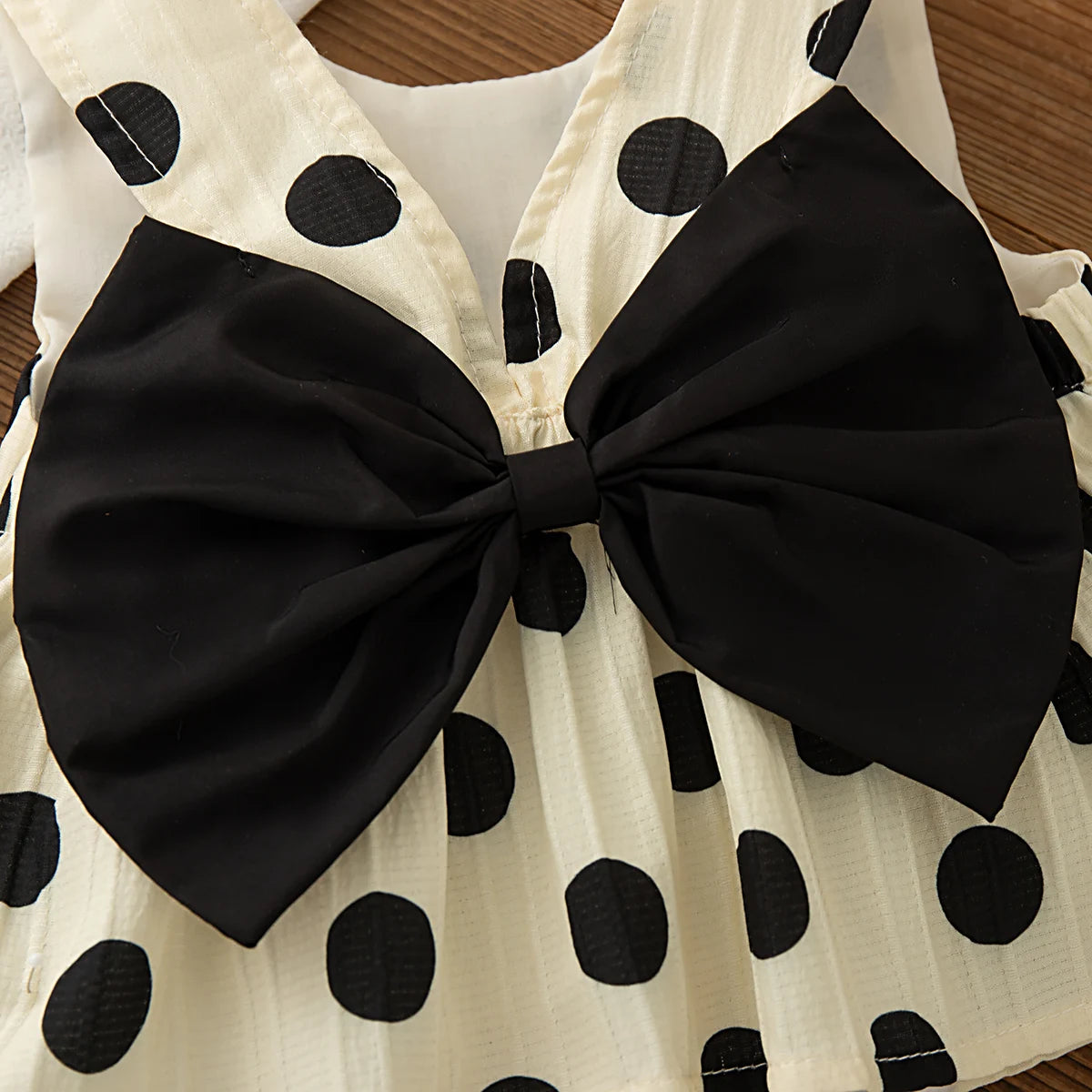 Polka Dot Bow Top Shorts Set