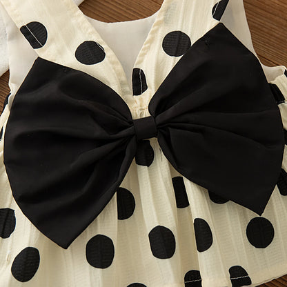 Polka Dot Bow Top Shorts Set