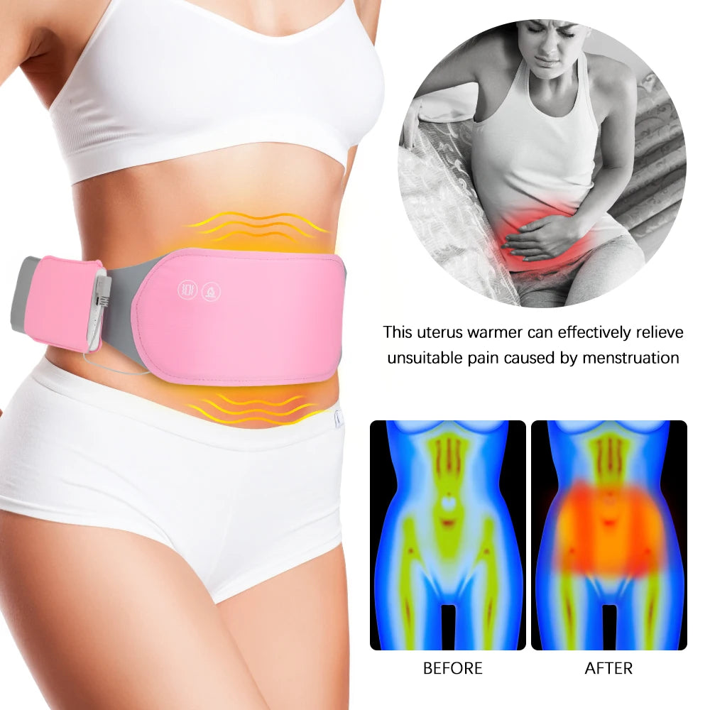 Electric Menstrual Heating Belt Cramp Relief Waist Massager